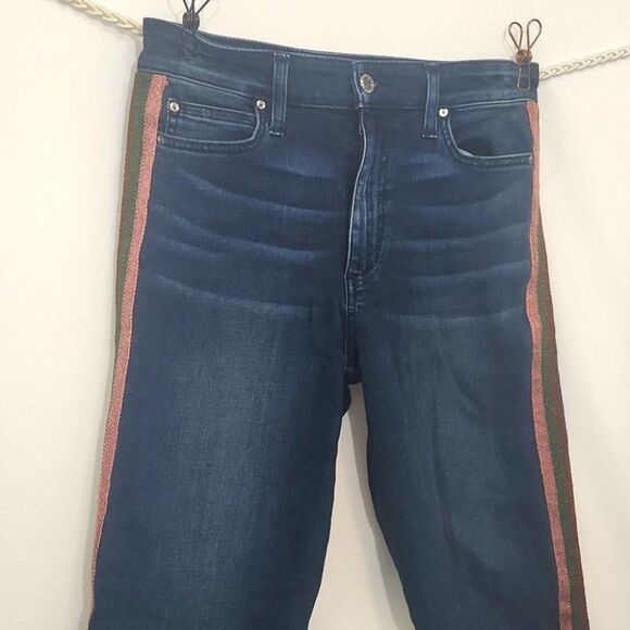 Joe's Jeans Charlie Metallic Side Stripe High Rise Sz. 28 - Picture 6 of 12